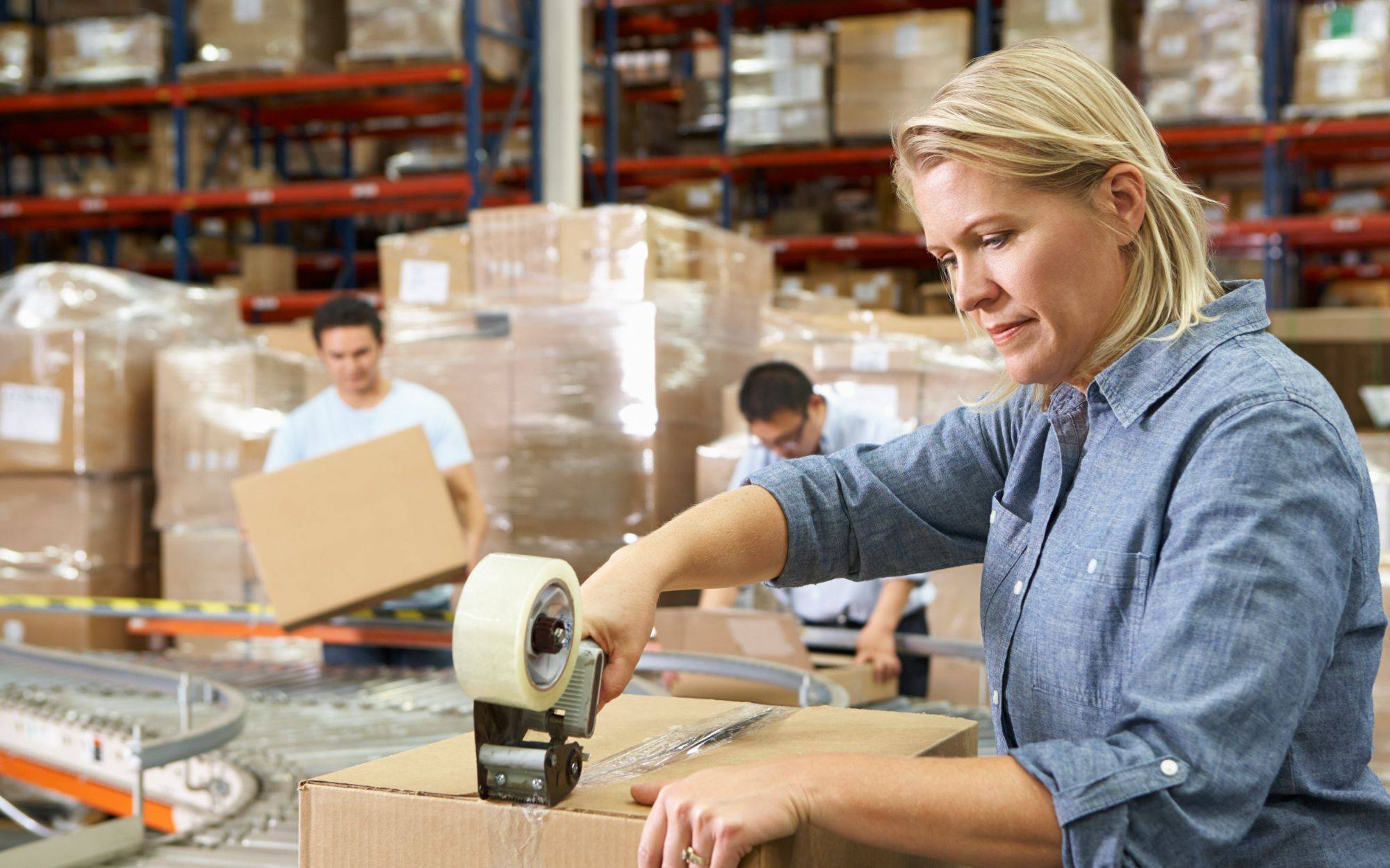 Workers In Distribution Warehouse