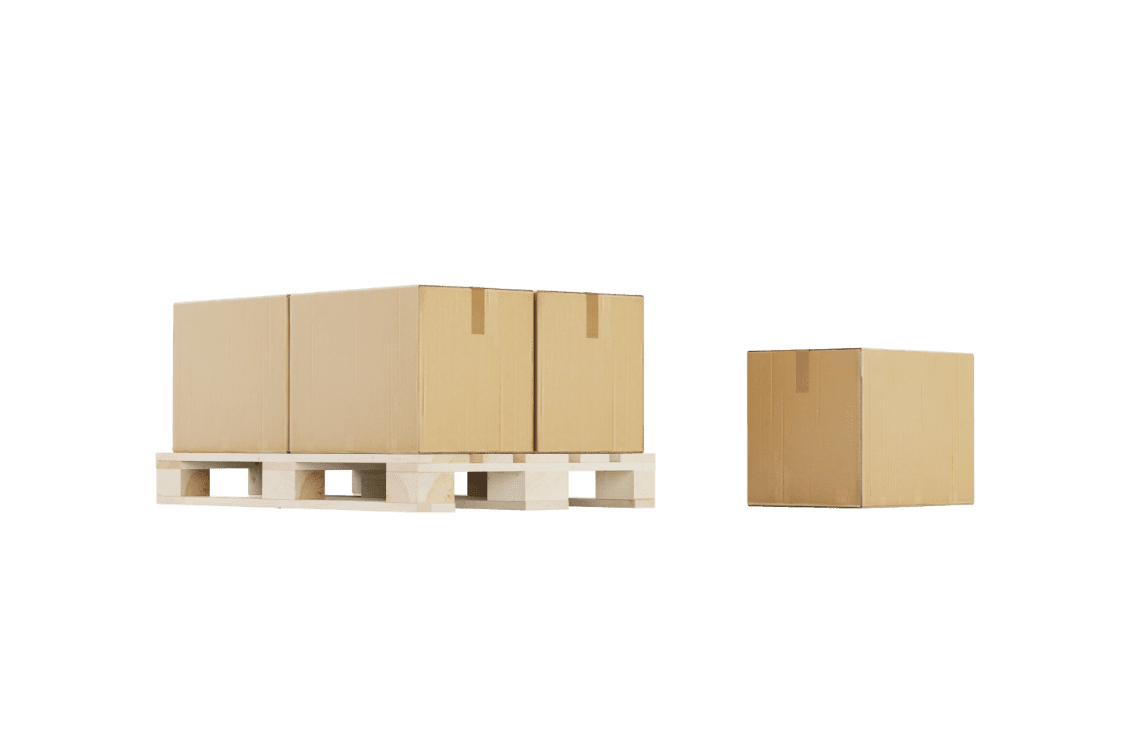 Pallet With Stack Of Carton Boxes